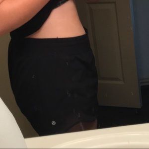 black lulumeon shorts